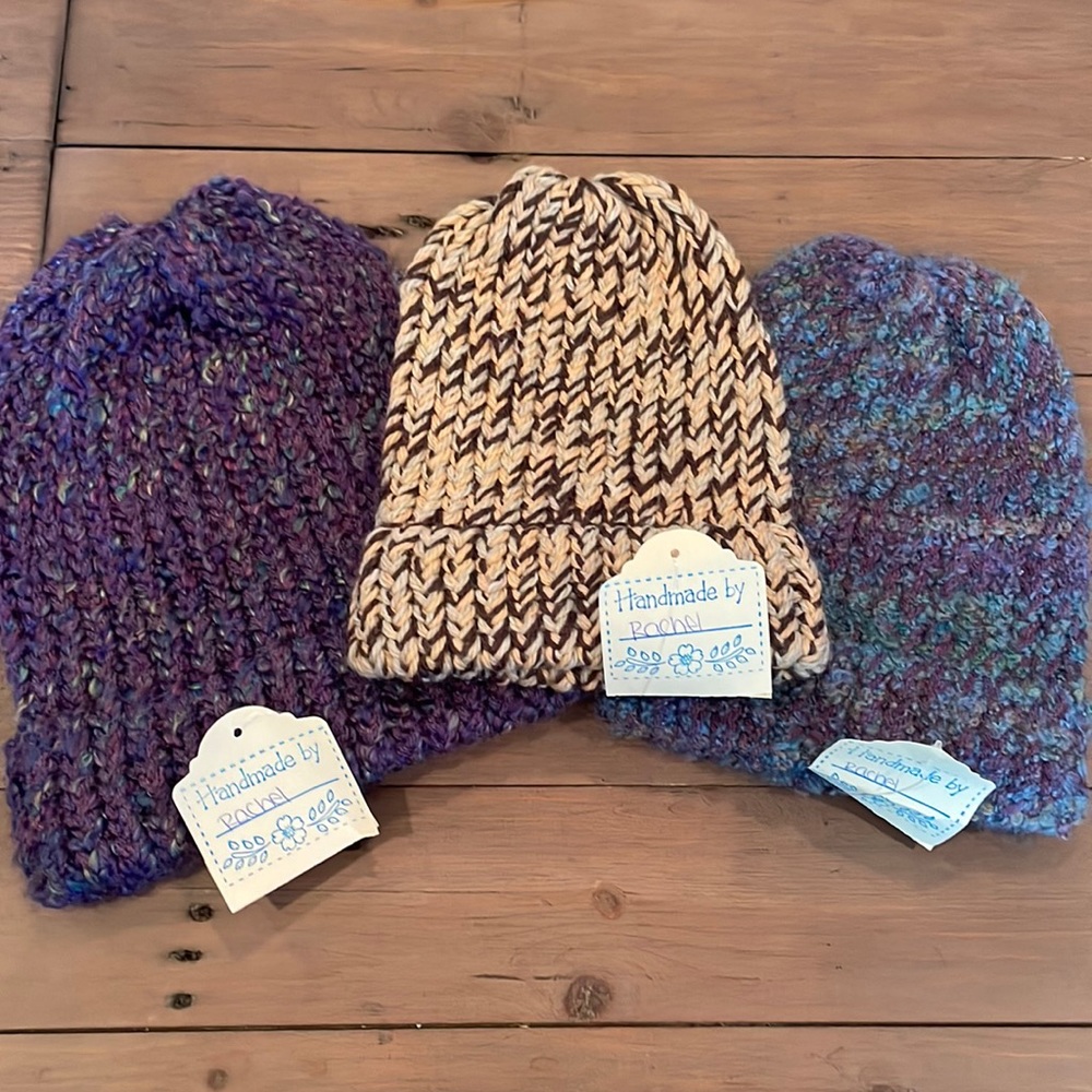 Bundle of 3 Handmade Kid’s Knit Hats NWT